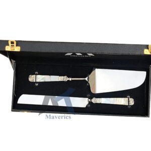 Maverics Cake Server and Knife (Mother-of-Pearl)
