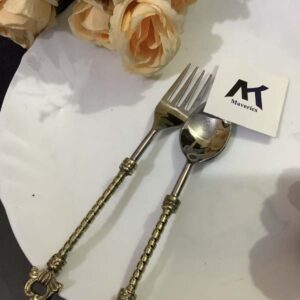 Maverics Rope Design baby SPoon & Baby Fork for Kitchen