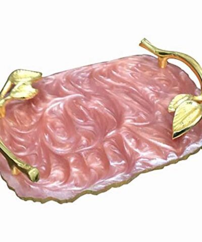 Maverics Resin Serving Tray With Handle (Pink)
